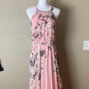 Floral sleeveless maxi dress size 10